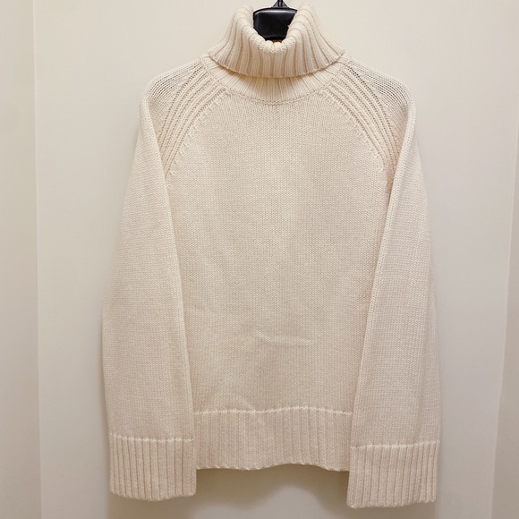 Joseph London Ivory Cream Wool Long Sleeve Turtleneck Knit Sweater Net-A-Porter - Picture 2 of 8
